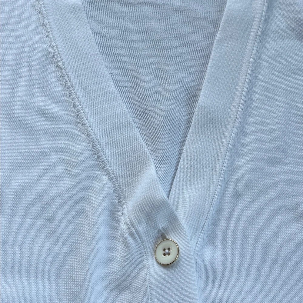 Talbots White Button Down Cardigan Sz S